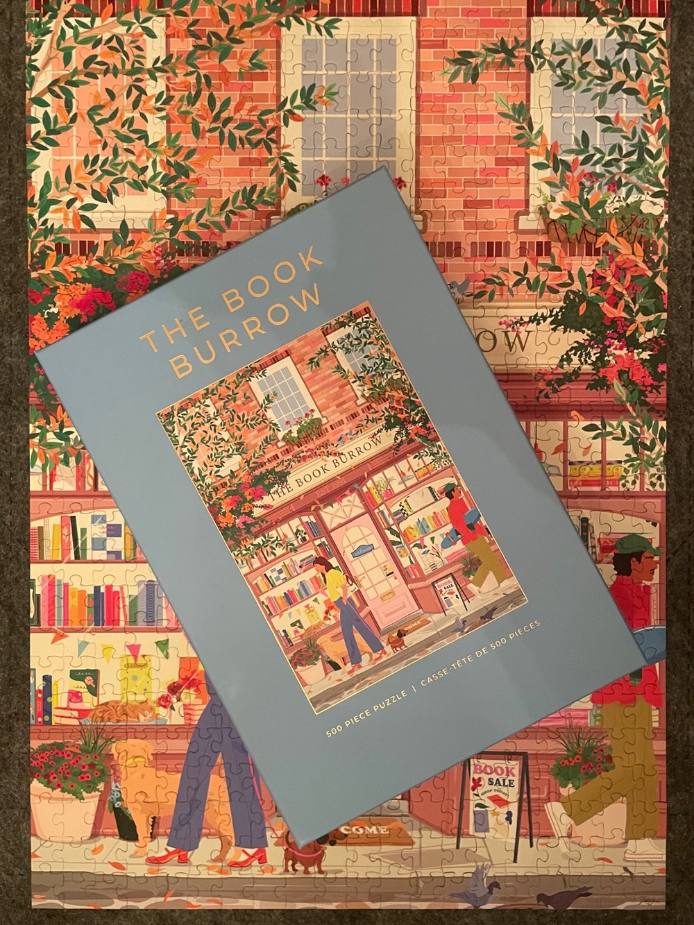 Hobbry The Book Burrow 500-Piece Puzzle — Sky Blue Box